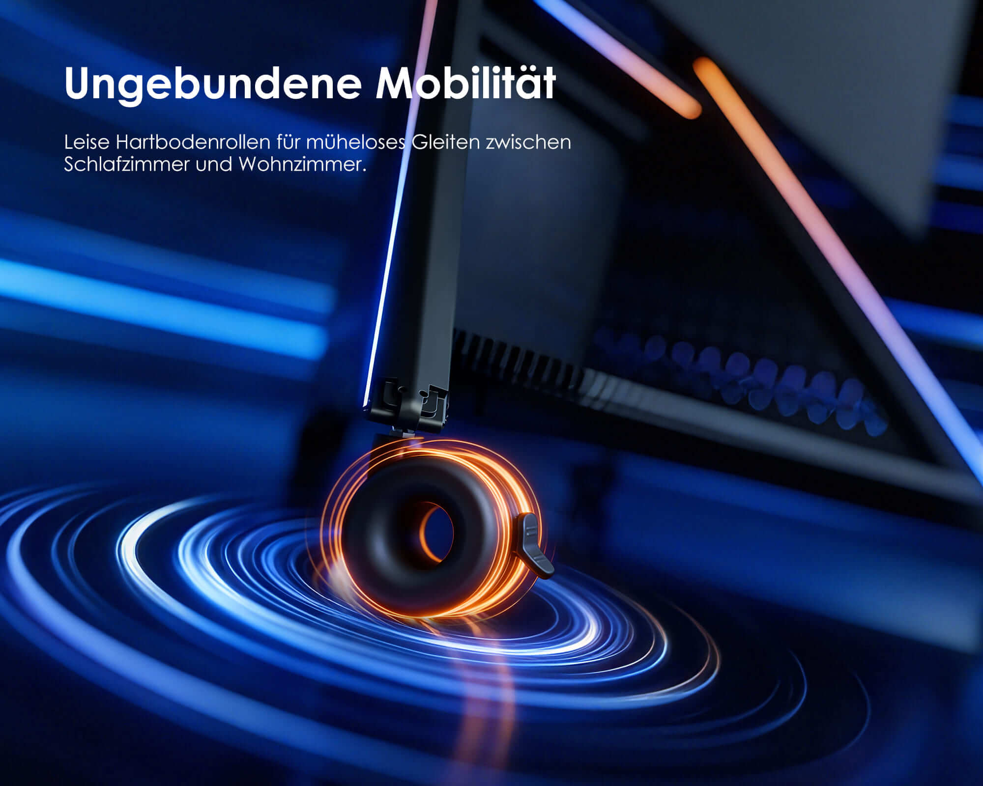 TV stand on wheels for flexible movement, mobile use for TV 32–65 inches