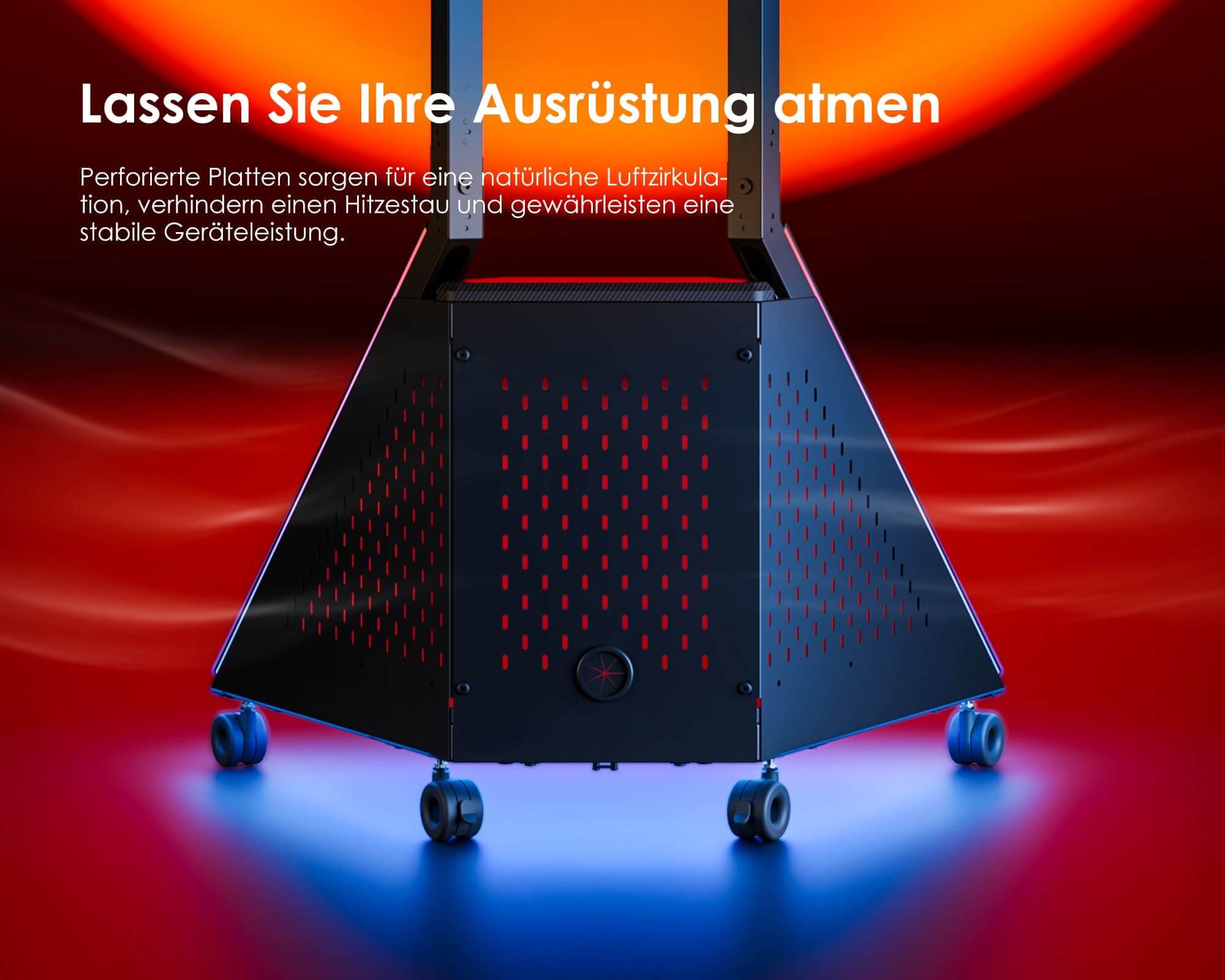 TV stand with open design for heat dissipation during gaming, suitable for 32–65 inches