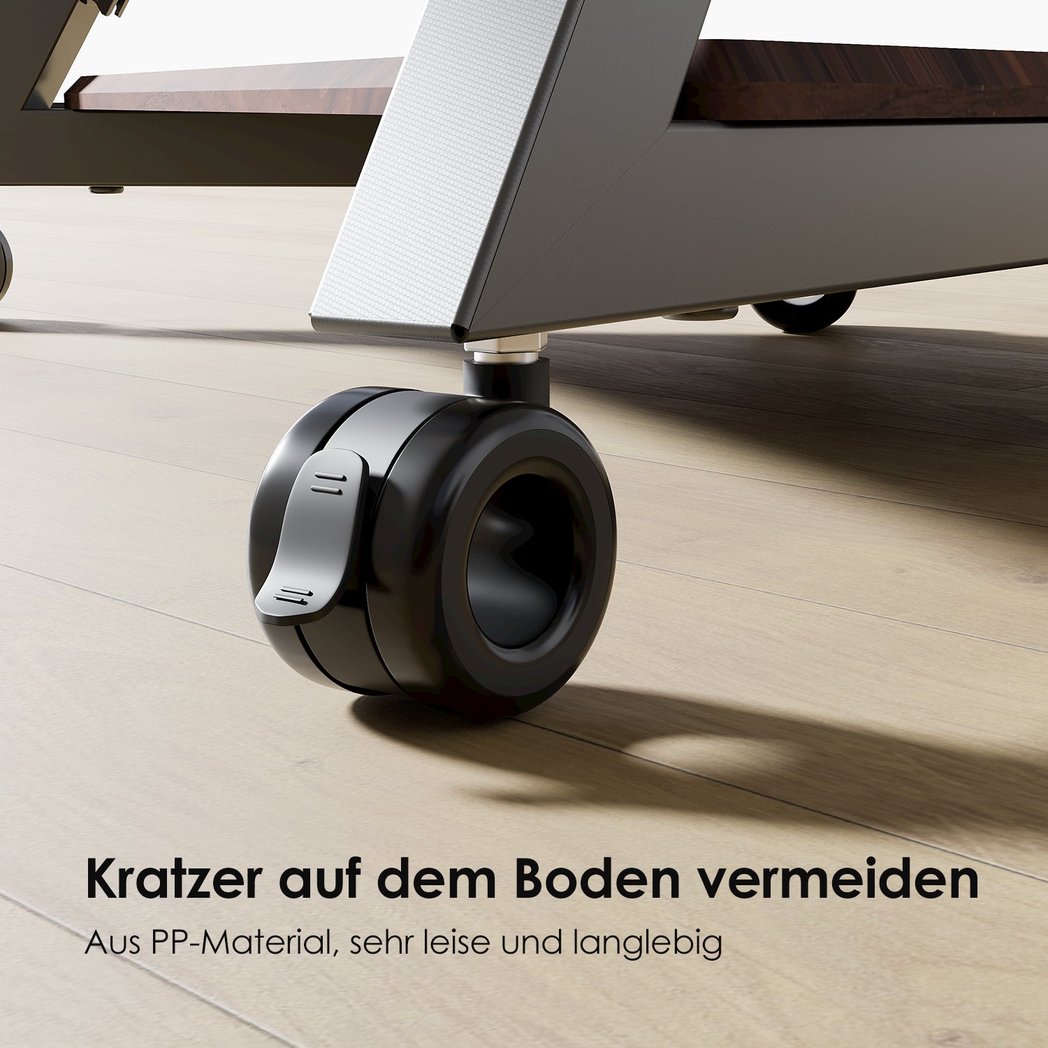 Hartbodenrollen mit Bremse (4 Stk)