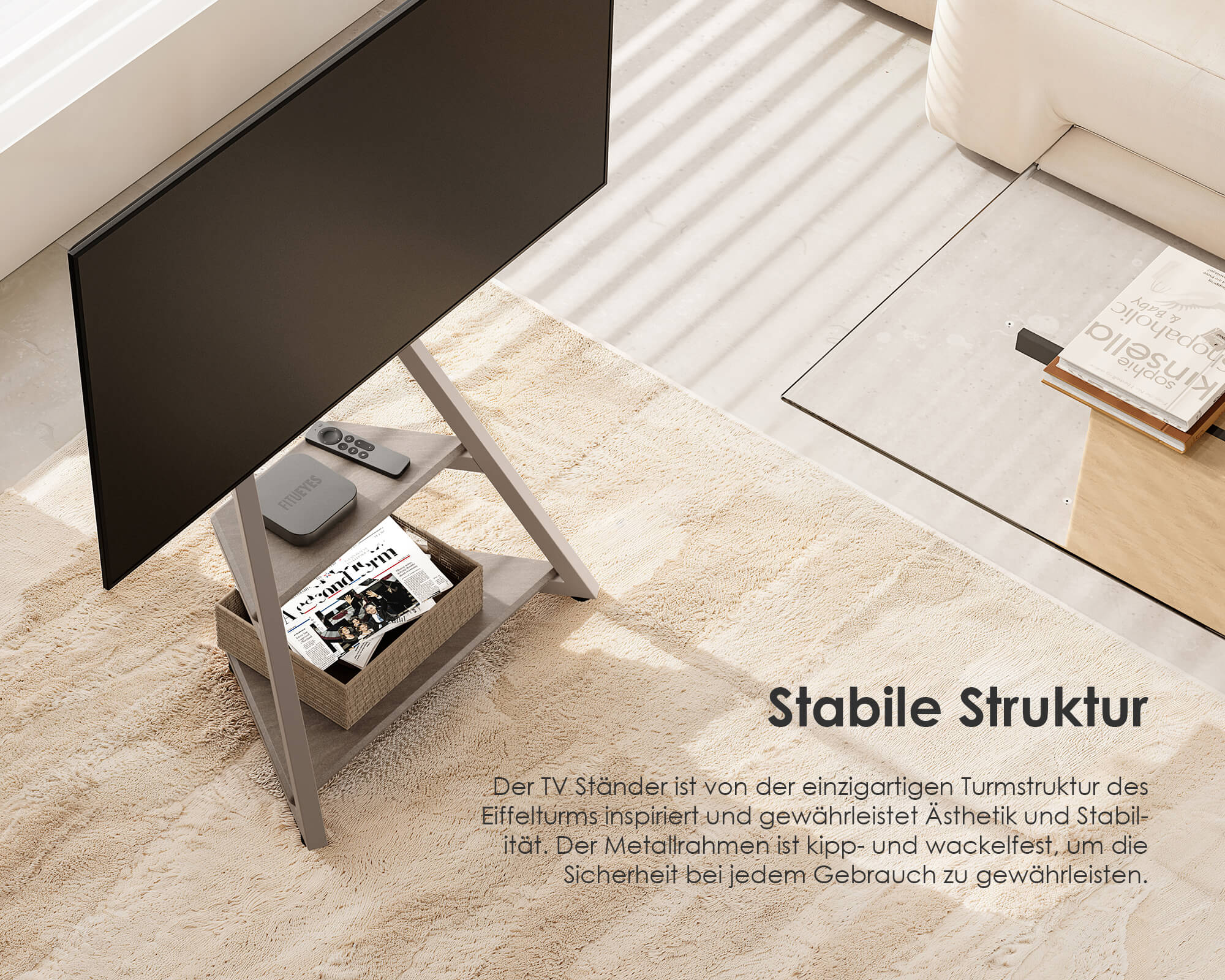 Eiffel FT65 Soporte para TV con Ruedas