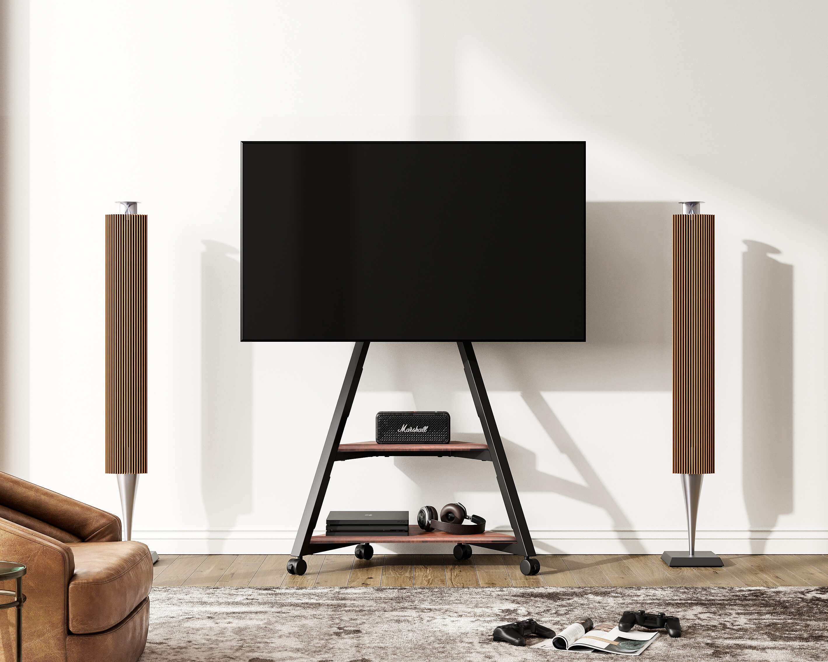 Eiffel TV-Standaard met Wielen