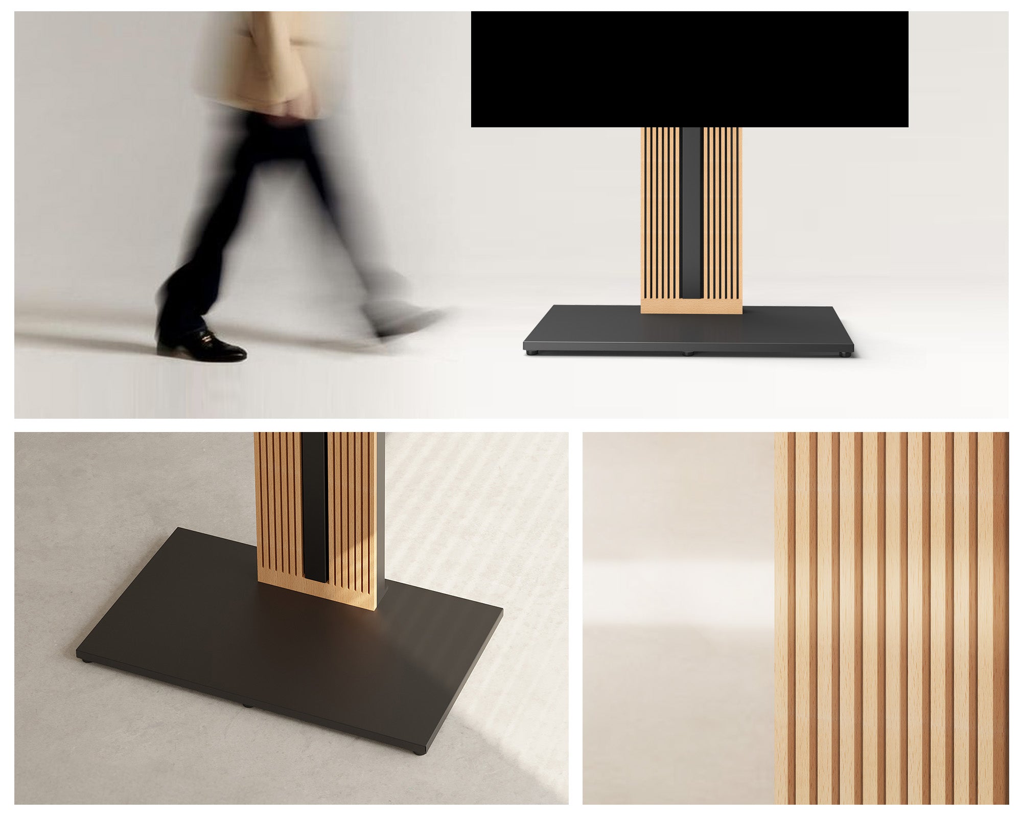 Massiver TV-Ständer mit Eisenfuß