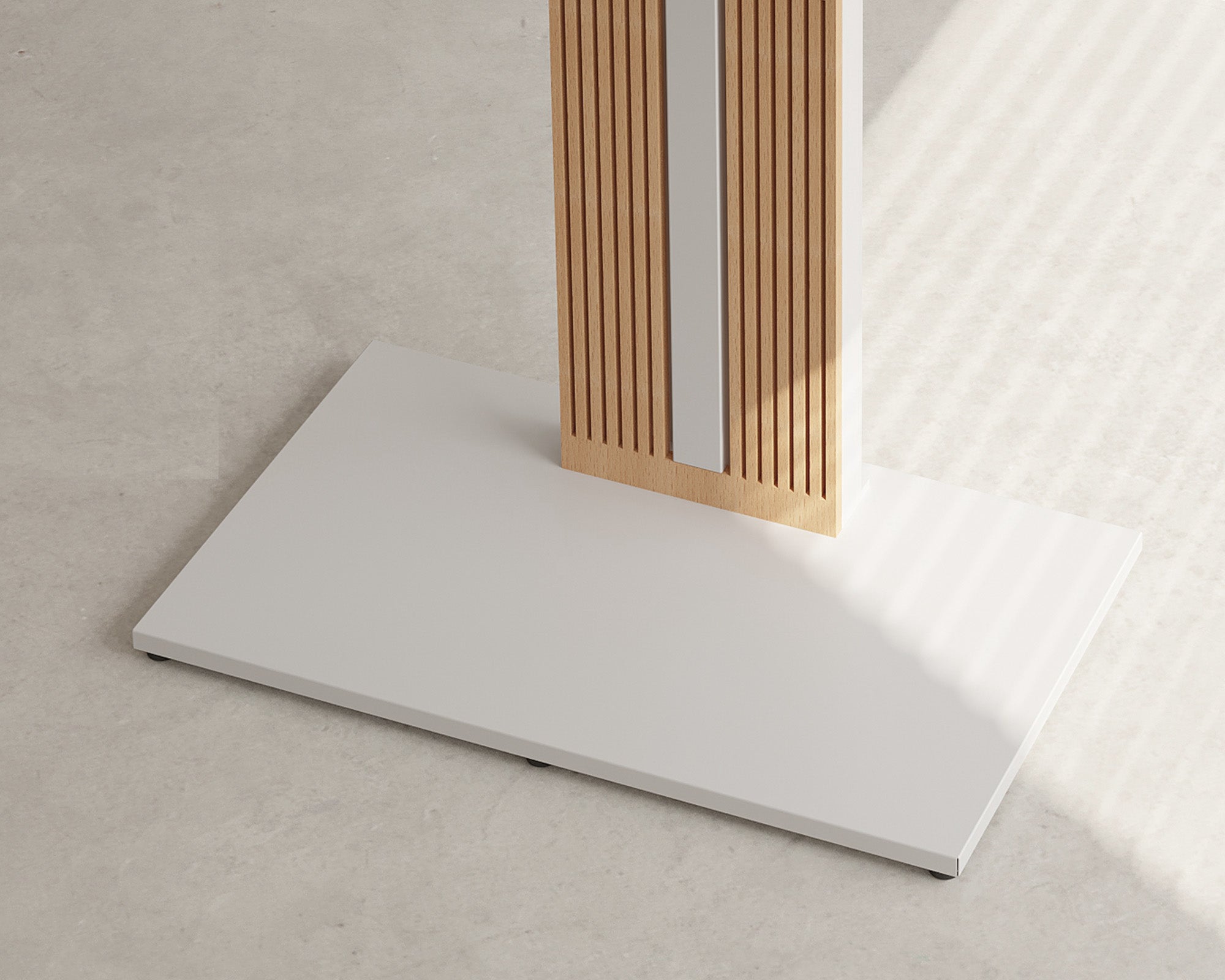 TV-Ständer mit weißem Eisenfuß