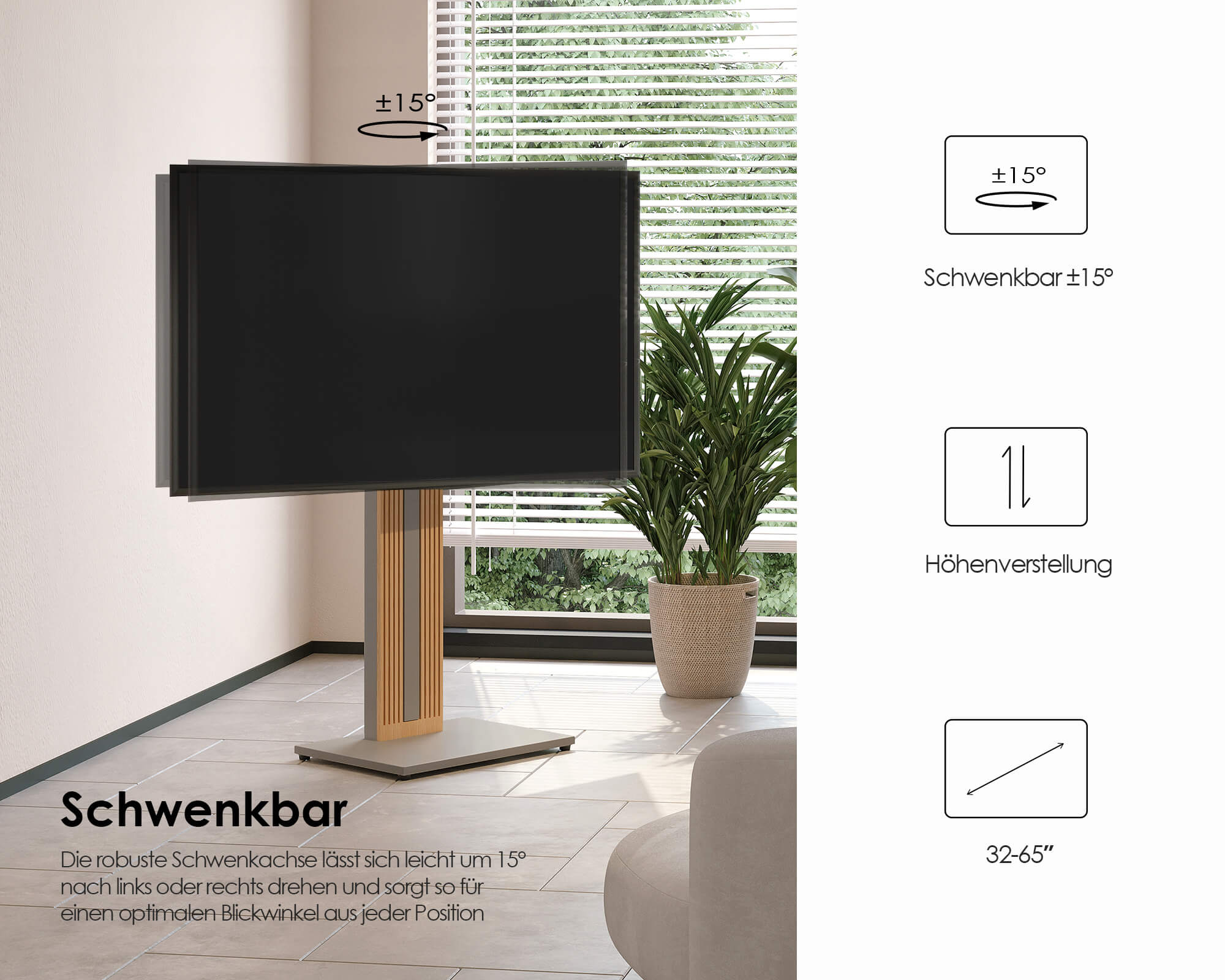 Zen FT65 Floor TV Stand