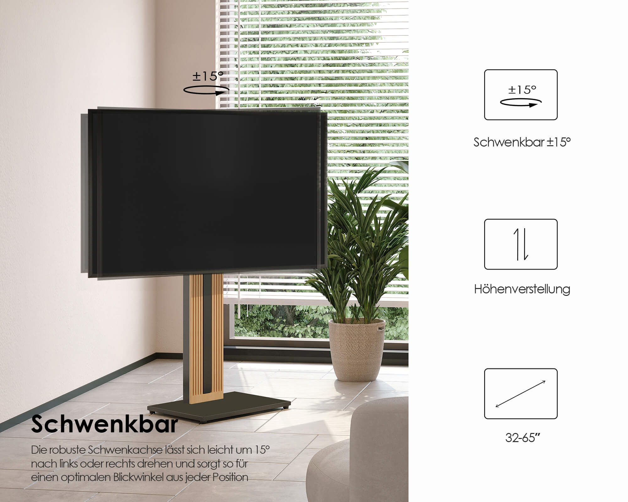 Zen FT65 Floor TV Stand