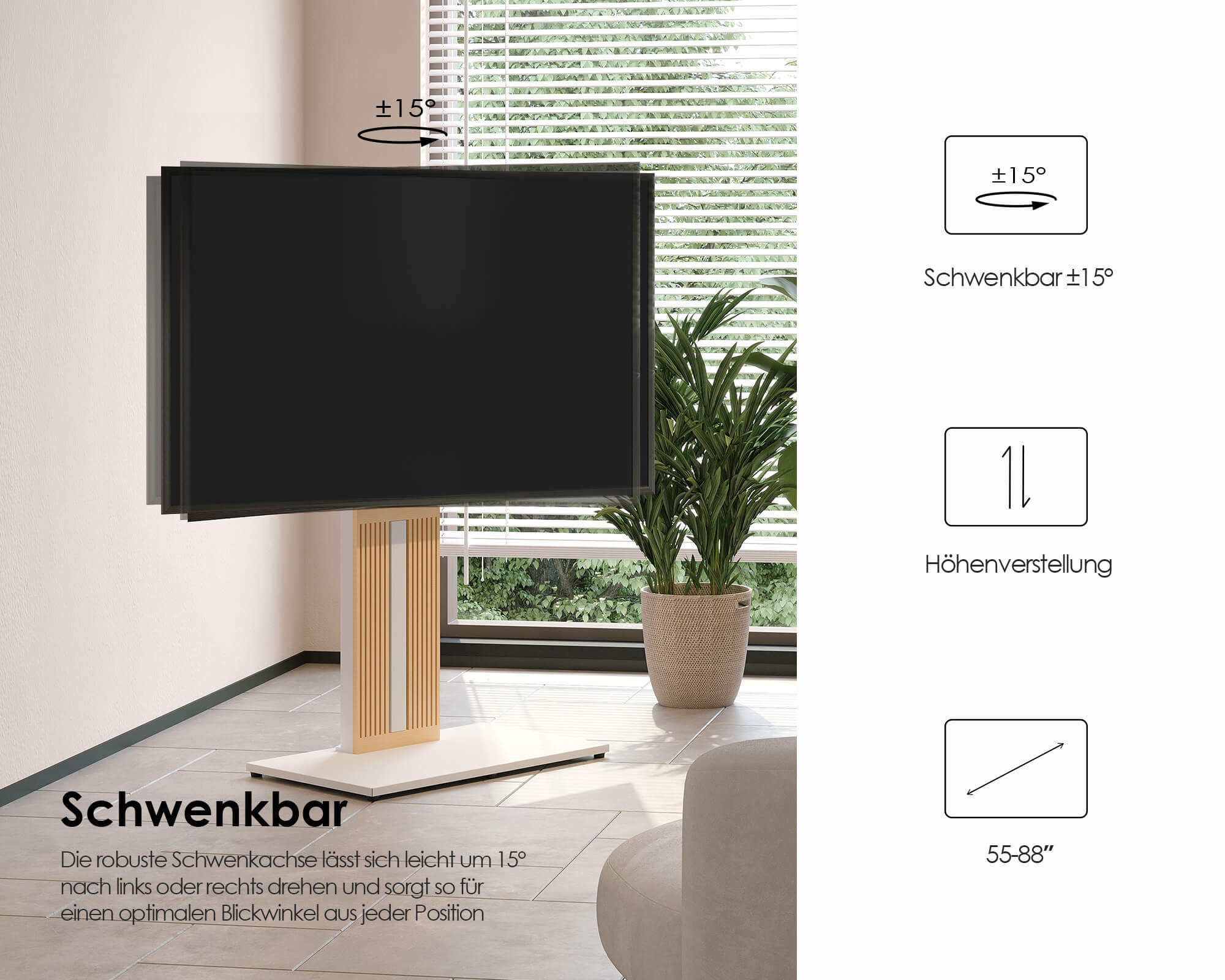 Zen FT88 Support TV Sur Pied