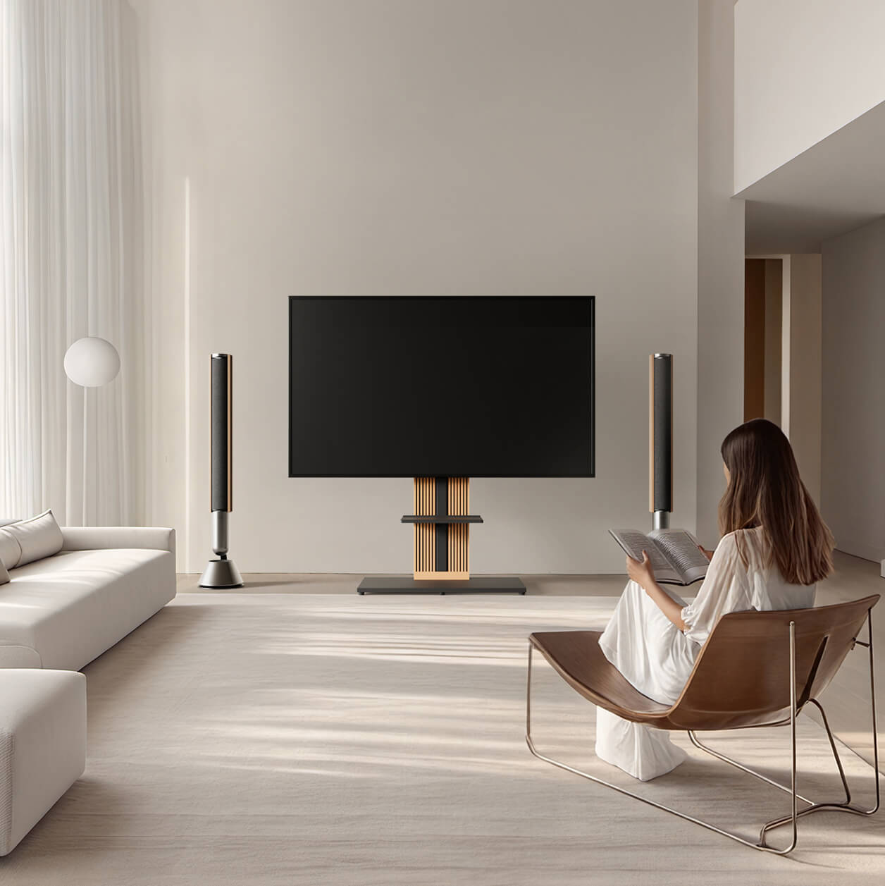 fernsehständer aus holz mit ablage