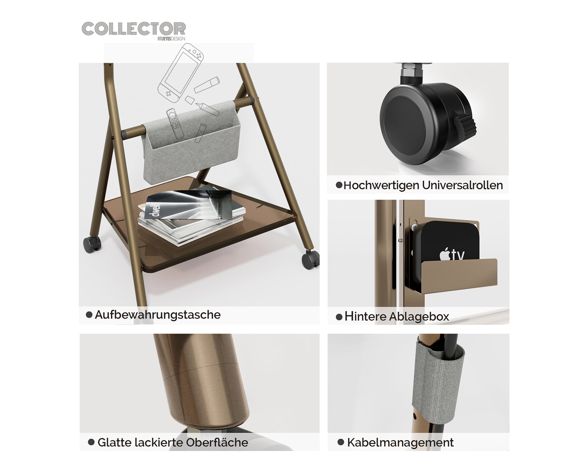 Collector TC65 Soporte para TV con Ruedas