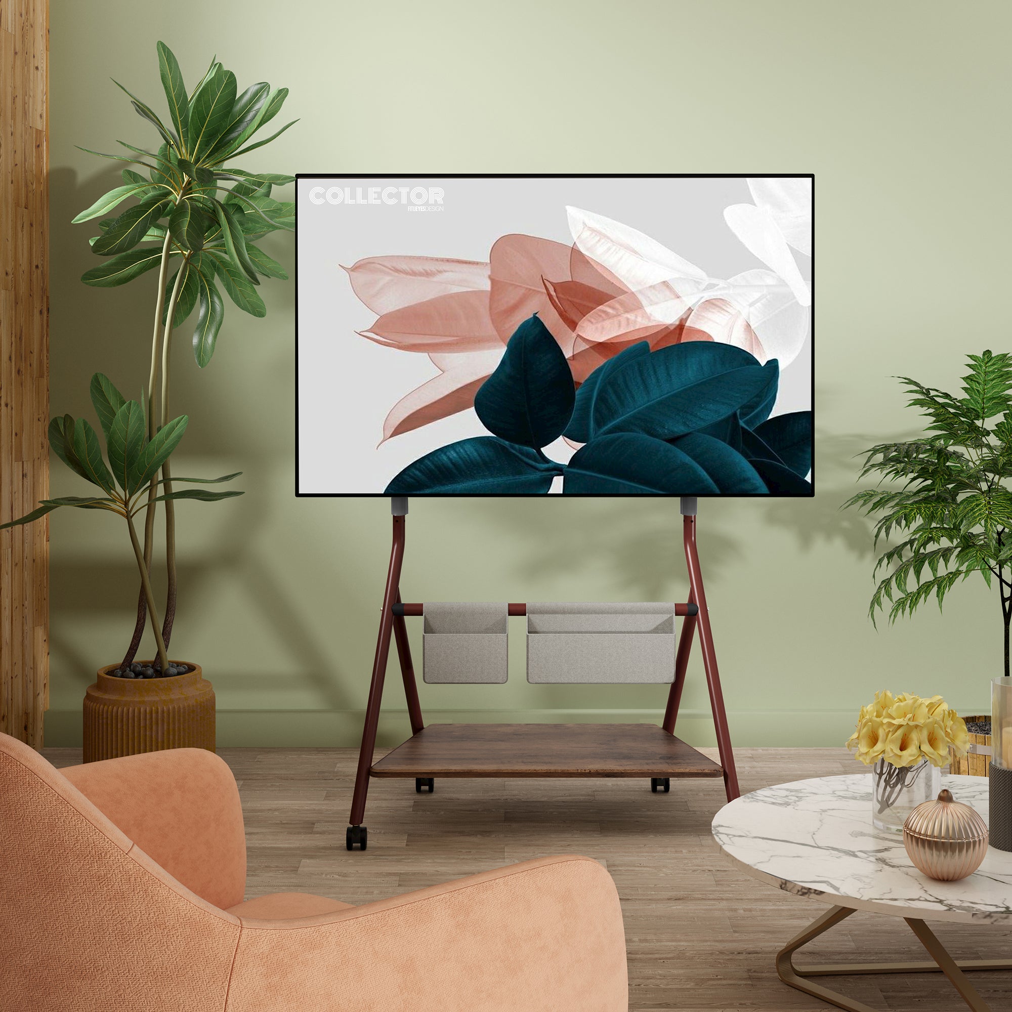 Collector TC78 Floor TV Stand with Wheels