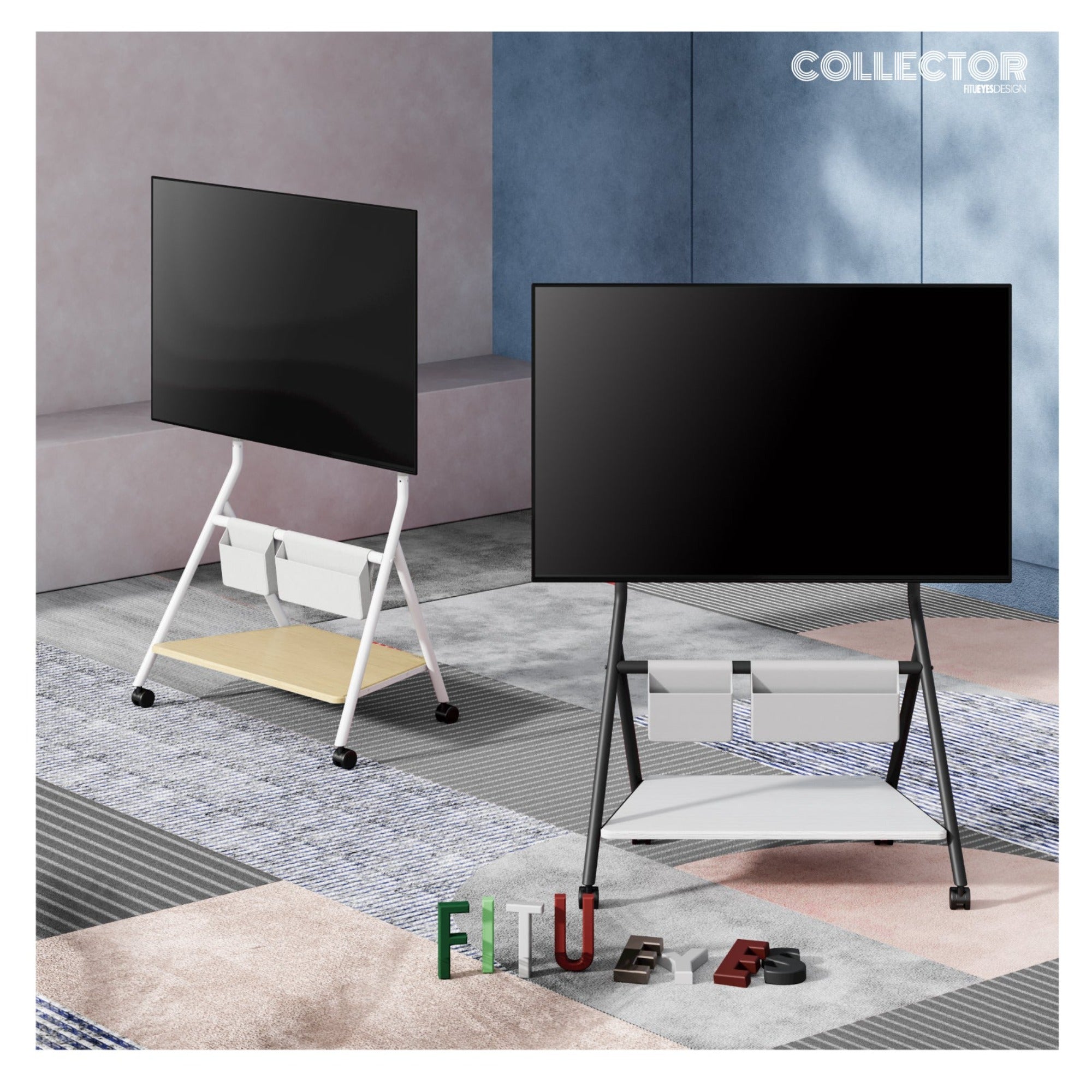 Collector TC78 Floor TV Stand with Wheels