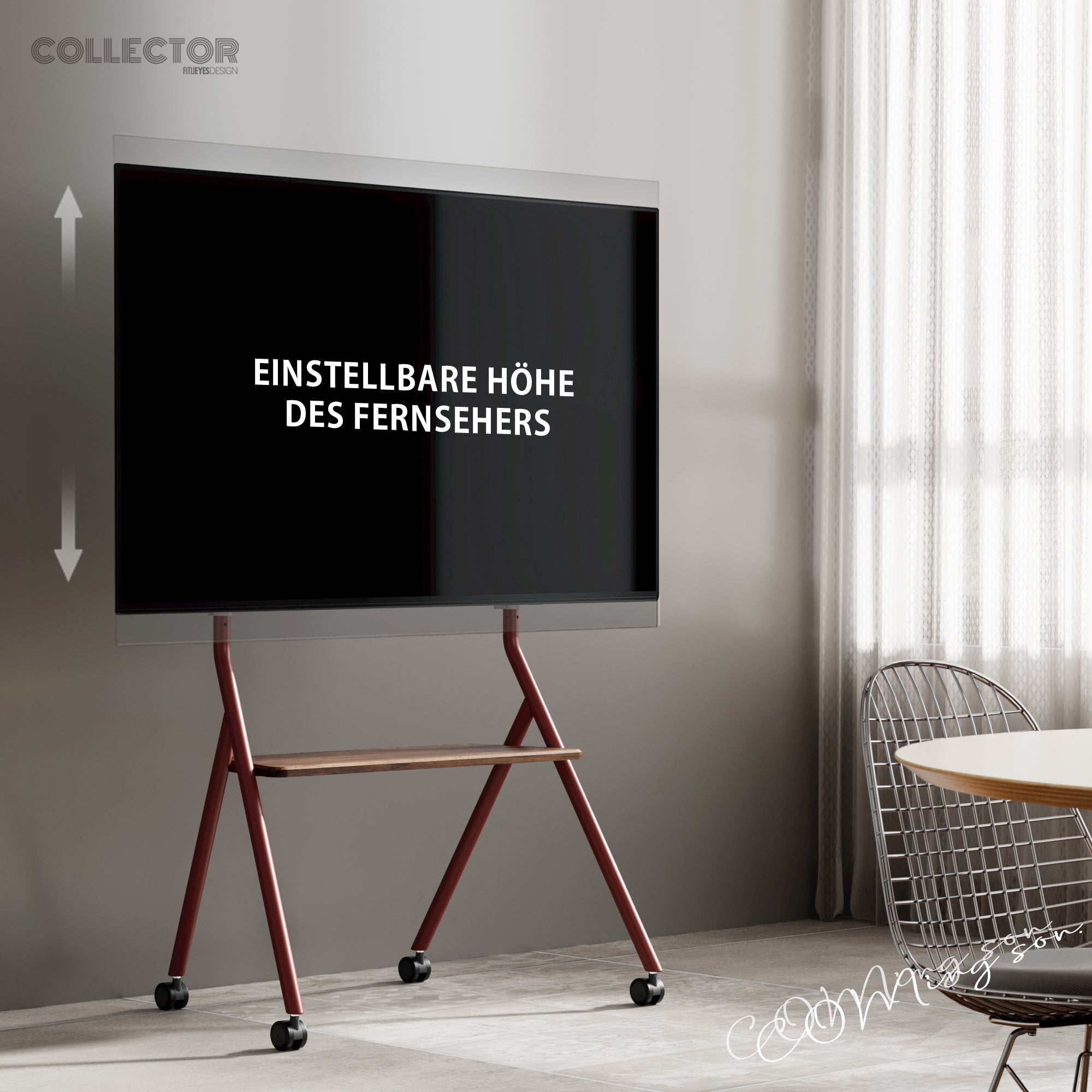 Collector TC78 Floor TV Stand with Wheels