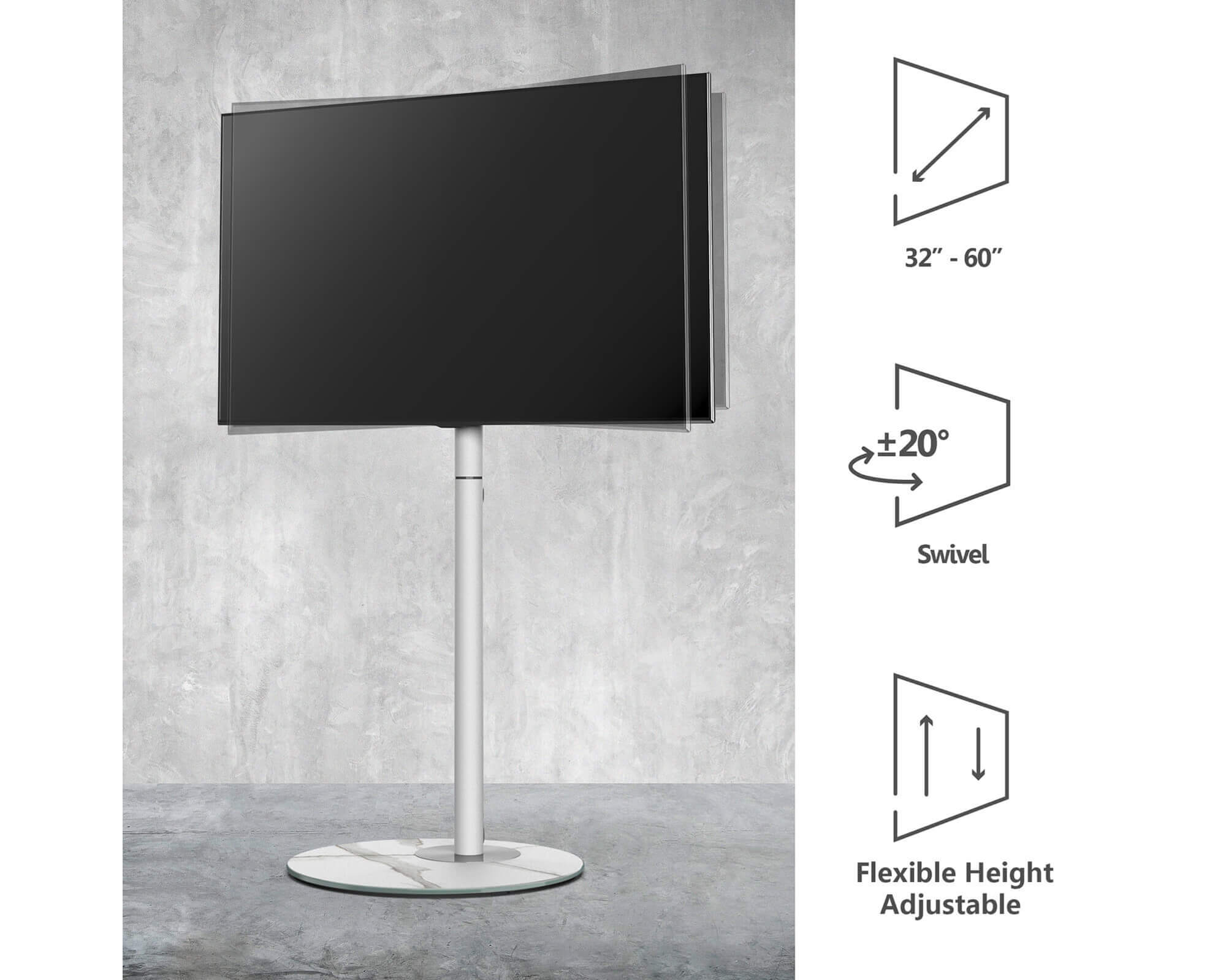 fernseher ständer mit 20° Schwenkbarkeit