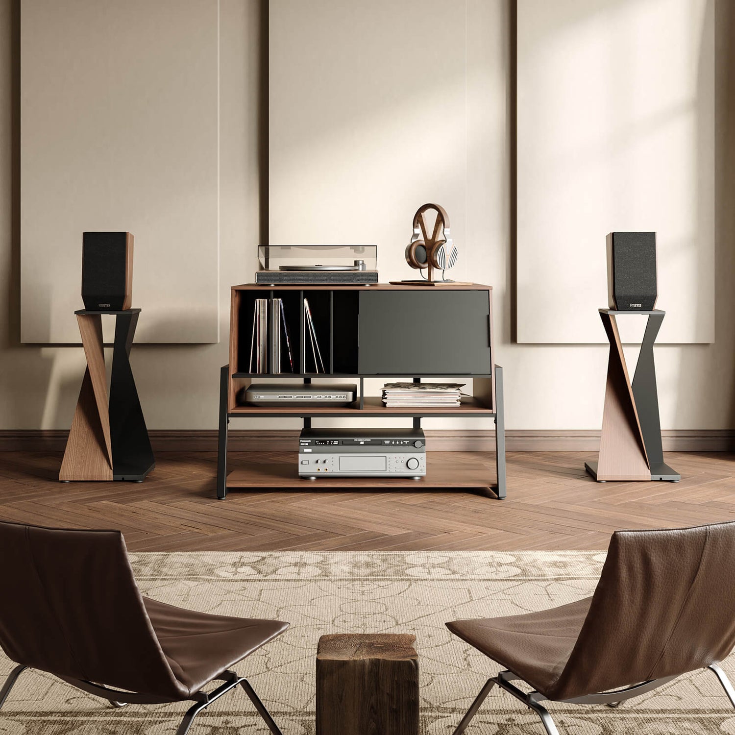 FITUEYES Plattenspieler Tisch