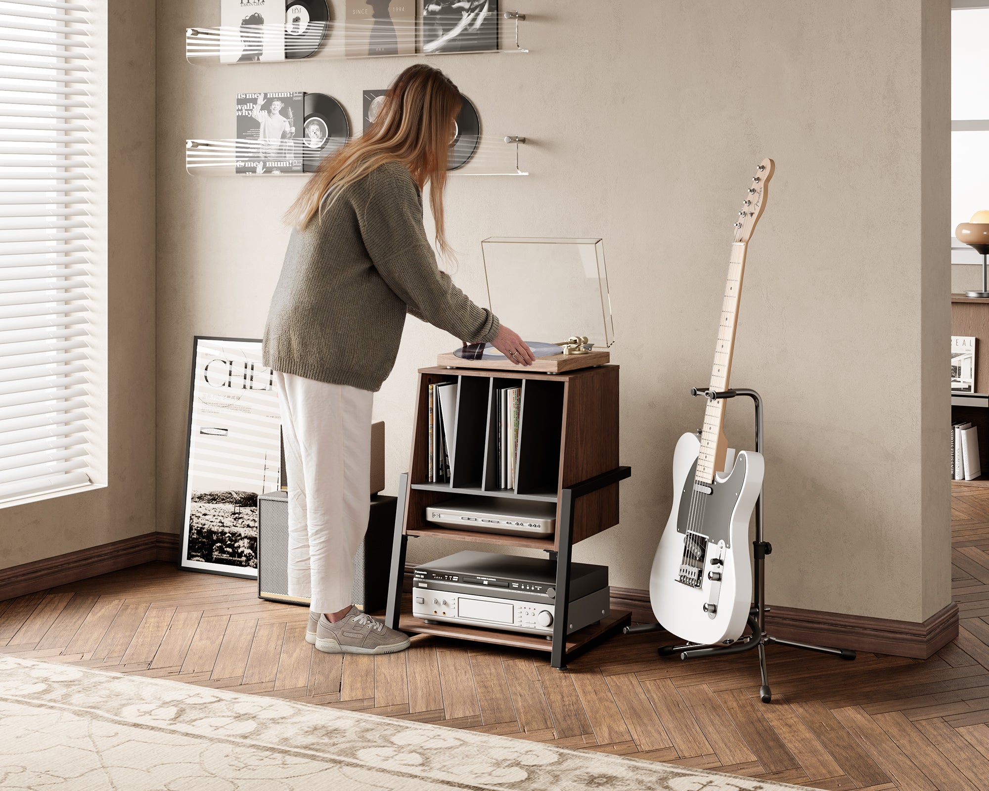 Eiffel Series ™ platenkast, audio meubel