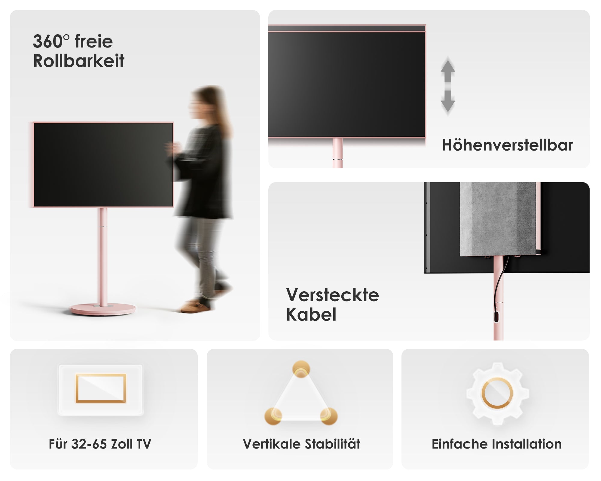 Master Series 2e<br> TV-standaard met wielen voor 32-65 inch